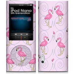  iPod Nano 5G Skin Flamingos on Pink Skin and Screen 