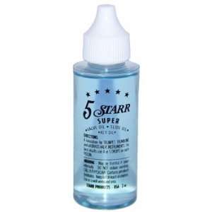  5 Starr Super Valve & Slide Oil 2 Ounce, Blue with Free 