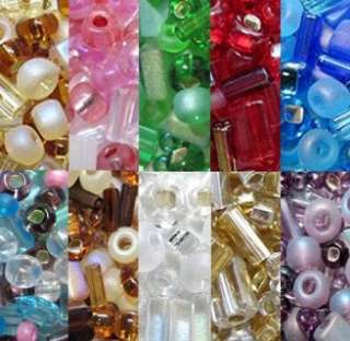 CZECH SEED BEAD MIXES MULTI SHAPE MULTI COLOR and FINISHES 25grams 