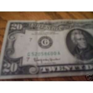  20$ 1963 A FEDERAL RESERVE NOTE   BANK OF CHICAGO 