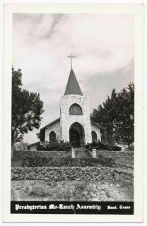 Chapel, Presbyterian Mo Ranch Assembly, Hunt, TX RPPC  