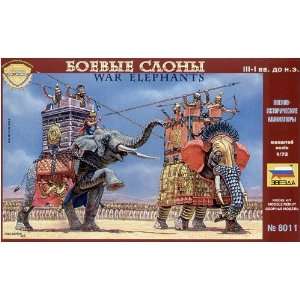  War Elephants III I BC (2 Elephants & 7 Soldiers) 1 72 