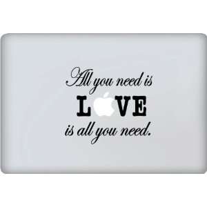  All You Need Is Love Decal   Vinyl Macbook / Laptop Decal 