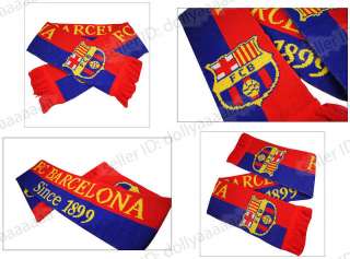 Football Team FCB Barcelona Soccer Soft Knitted Scarf  