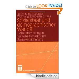 Sozialstaat und demographischer Wandel (German Edition) Judith 