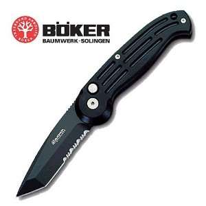  Boker Magnum Pocket Knife   Black Tanto Blade Sports 