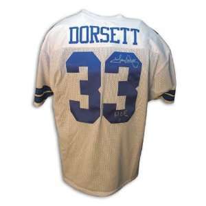 Autographed Tony Dorsett Dallas Cowboys White Throwback Jersey With 