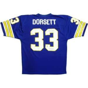  Tony Dorsett Pittsburgh Autographed Blue Custom Jersey 