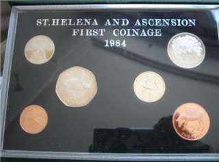 ST. HELENA & ASCENSION 6 Coins 1984 Proof Set KM PS1  