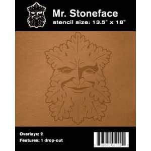  Mr. Stone Face Wall Stencil