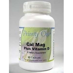  Priority One Cal Mag plus Vitamin D2 90 caps Health 