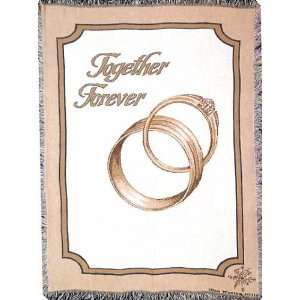  Together Forever Wedding Rings Afghan Throw Blanket