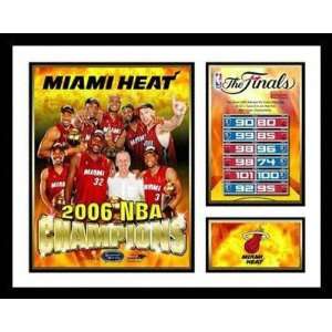  Miami Heat   2006 NBA Champs   Framed Milestone Collage 