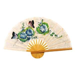  EXP Hand painted White Folding Decorative Wall Fan 