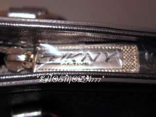 DKNY Active Coated Logo Business Travel Bag Tote Purse Handbag Black 
