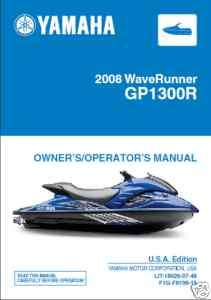 Yamaha Waverunner GP800R GP1200R GP1300R Owners Manual  