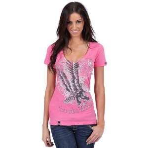   Honor Womens Silver Eagle Deep V Pink Shirt PINK WL 