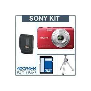  Sony Cyber Shot DSC W650 Digital Camera Kit   Red   with 