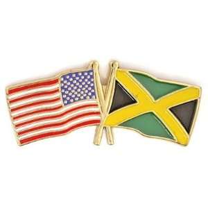  USA & Jamaica Flag Pin 