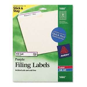  o Avery o   Self Adhesive Laser/Ink Jet File Folder Labels 