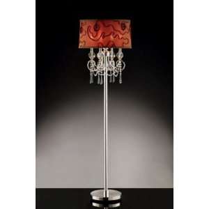  5114F 63.5 in. H Fabric Shade Amere Crystal Floor Lamp