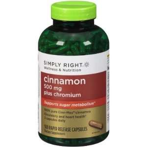   Cinnamon Plus Chromium Dietary Supplement   500 ct.