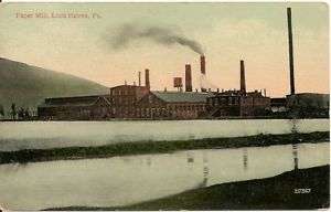 Paper Mill Lock Haven PA Postcard 1916  
