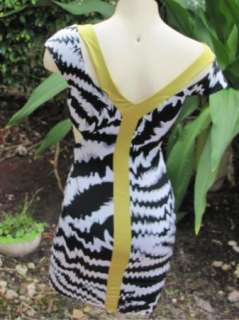 BEBE adiction DRESS black zebra cutout SLIM stretch 183137  