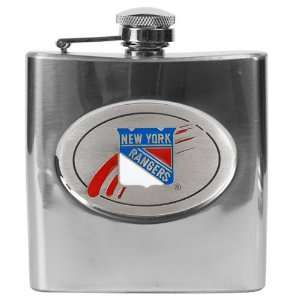   York Rangers Flask   6 oz Stainless Steel Hip Flask