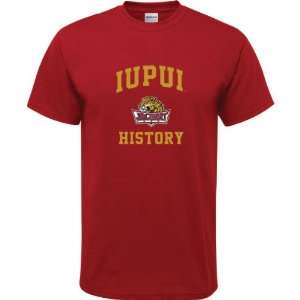  IUPUI Jaguars Cardinal Red Youth History Arch T Shirt 