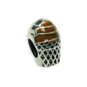  Zable Ice Cream Cone Food Drink Sterling Silver Charm 
