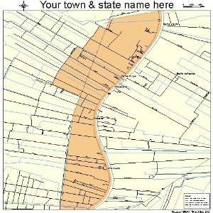  Street & Road Map of Belle Rose, Louisiana LA   Printed 