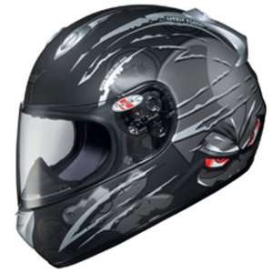 Advanced Black & Silver Rocket Science Full Face Motorcycle Helmet 