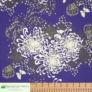 Free Spirit Asian Prints Mum Garden Royal Japanese Cotton Quilt Fabric 