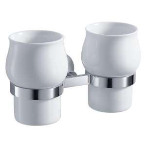KRAUS KEA 11116CH Amnis Bathroom Wall mounted Double Ceramic Tumbler 