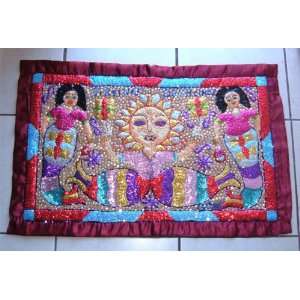  HAITIAN VODOU FLAG WALL TAPESTRY