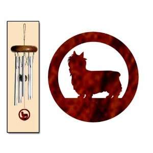 Silky Terrier Wind Chimes X SMALL Silver