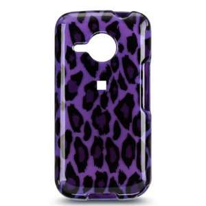  VMG Purple Leopard Animal Print Design Hard 2 Pc Plastic 