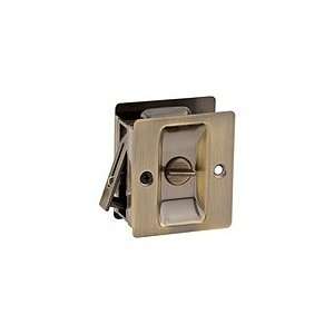  Kwikset 333 US5 Antique Brass Notch Privacy Pocket Door Lock 