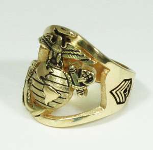 Marine Corps Rings 10K Gold with your rank size 9  