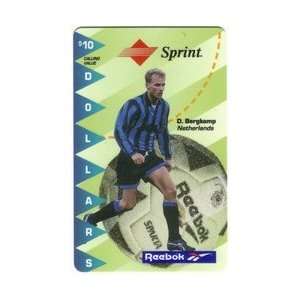   Card $10. Reebok Soccer Dennis Bergkamp (Netherlands) In Folder