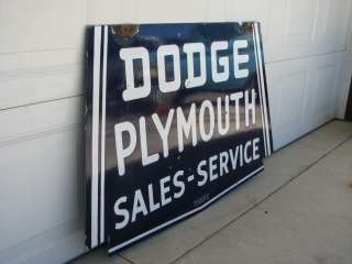  PLYMOUTH SALES SERVICE PORCELAIN SIGN OLD 1930s LOWER PRICE gm  
