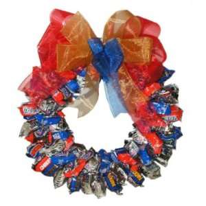 NFL Snickers Candy Wreath Grocery & Gourmet Food