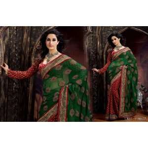  Viscose gold lining saree with machine embroidery bale   D 