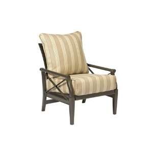 Woodard Andover Aluminum Stationary Lounge Patio Chair Textured Black 