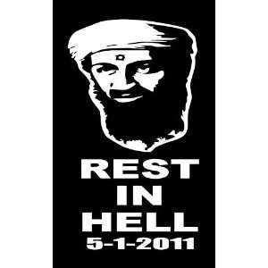  Rest in Hell Osama Vinyl Bumper Sticker Decal 6 