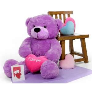  True Love Bear Hug Care Package with DeeDee Cuddles Purple 