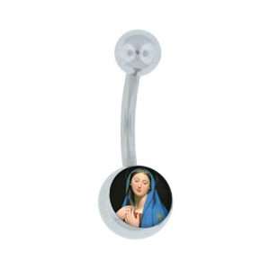  Virgin Mary Logo Belly Button Navel Ring Jewelry
