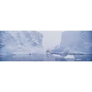  Vessel, Icebergs, Ross Sea, Antarctica by Panoramic Images 