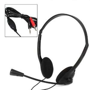  Black Multimedia Stereo Headphone with Microphone/Volume 